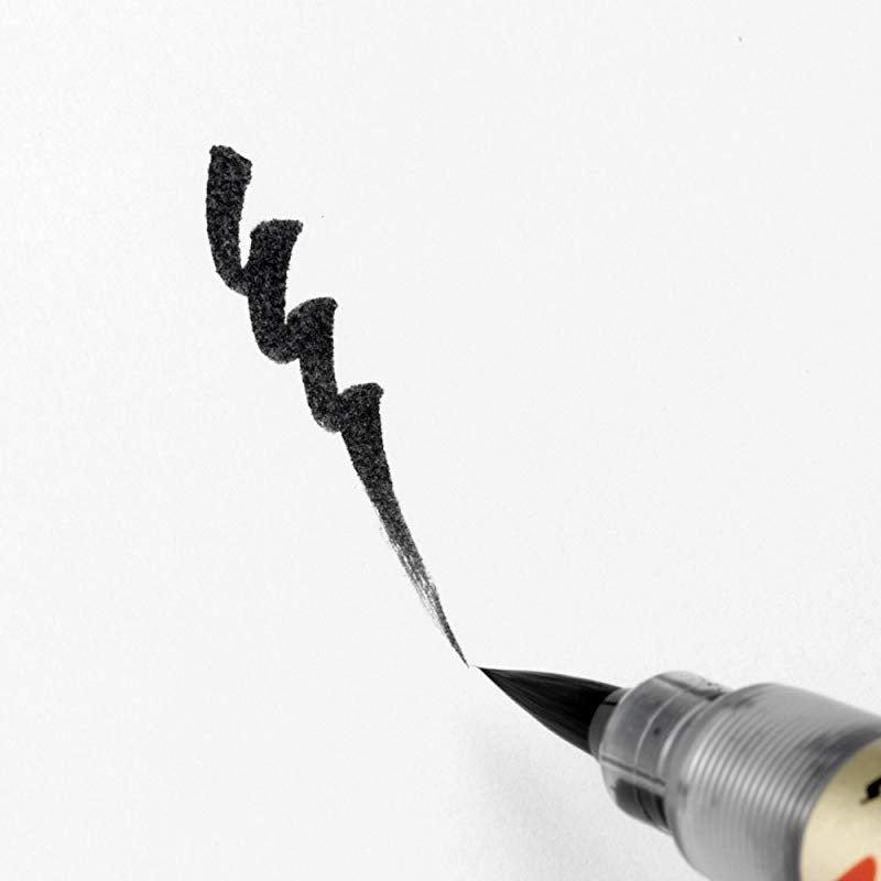 Pentel XFL2V XFL2L Cartridge Brush Black Ink Brush Pen - CHL-STORE 