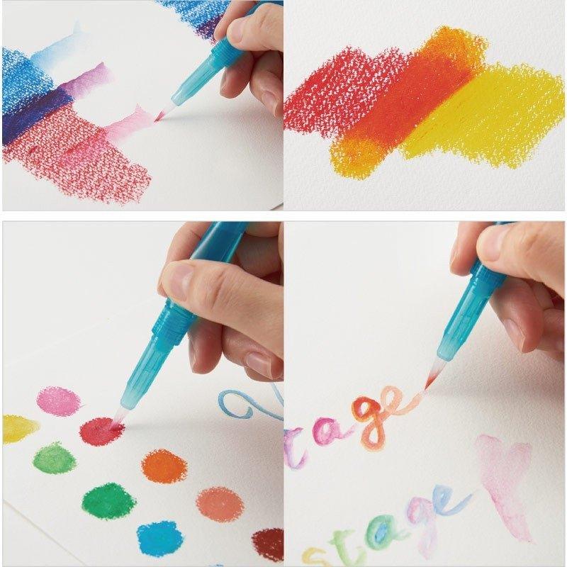 PENTEL XFRS-M VISTAGE adult's watercolor tap brush can be matched with water-based paint pill pen medium word water pen painting - CHL-STORE 