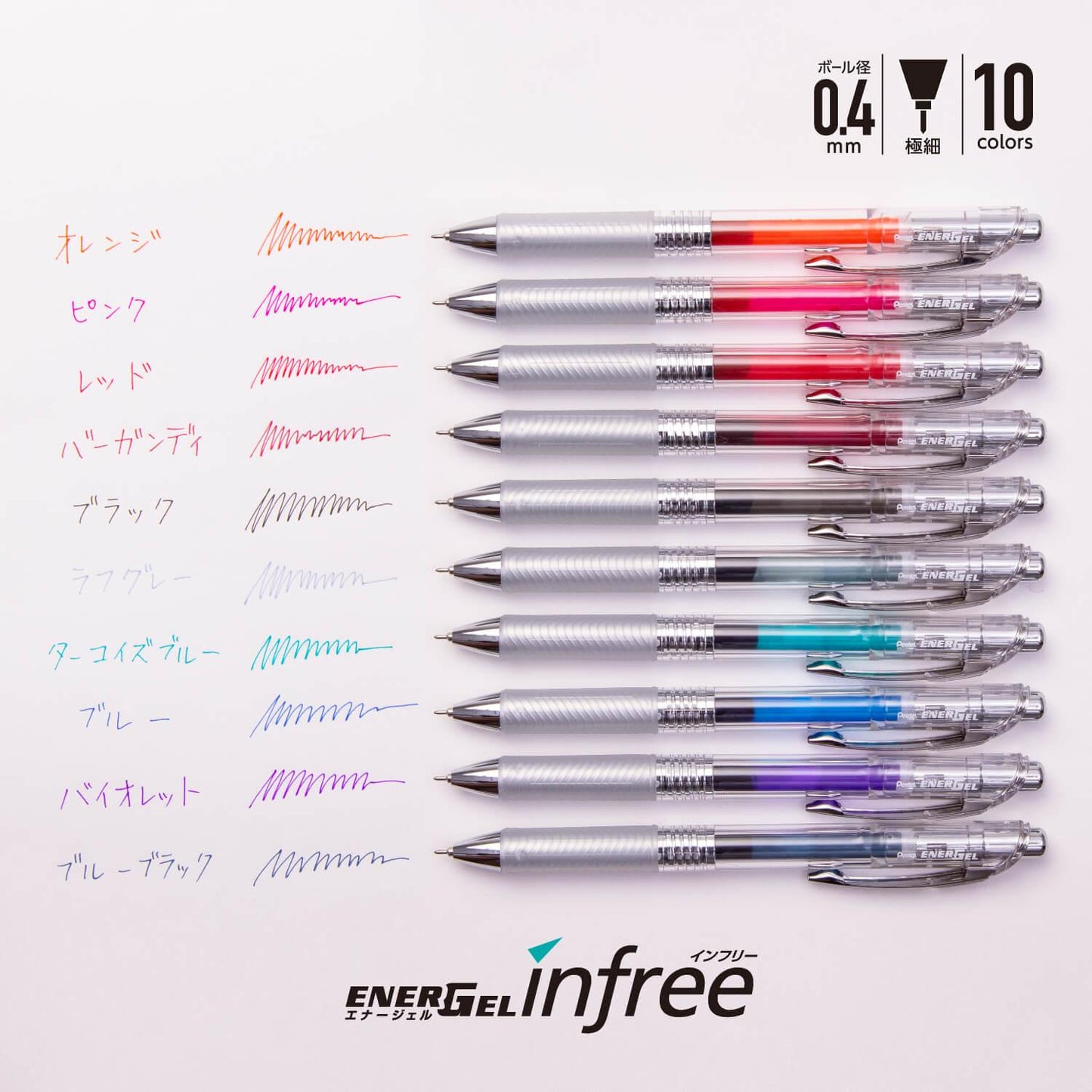 Pentel XLRN4TL ENERGEL Ultra Fine Gel Pen BLN75TL BLN74TL Refill - CHL-STORE 