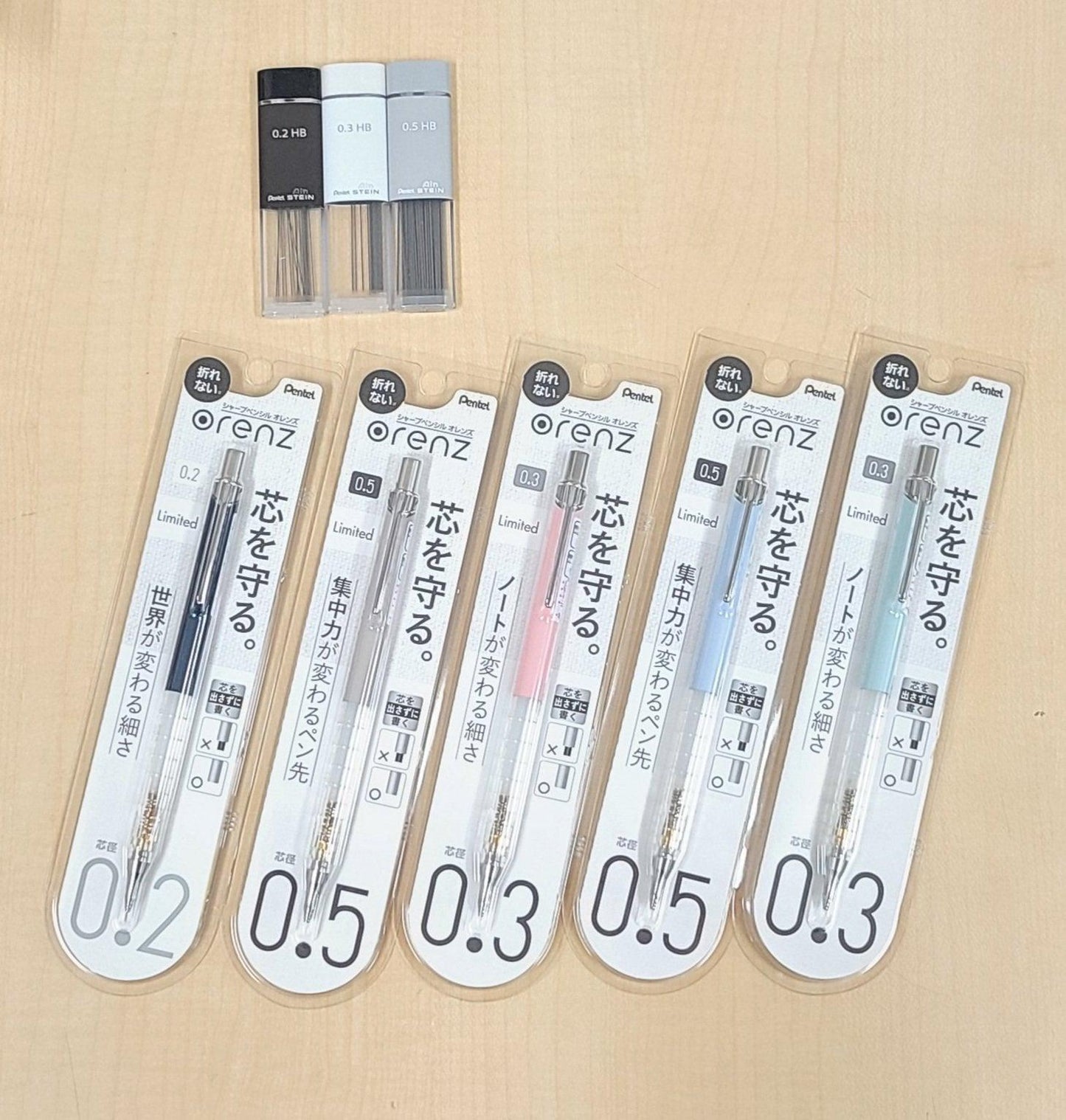 PENTEL XPP1002G2 limited Orenz Simpledays 0.2mm 0.3mm 0.5mm automatic pencil lead eraser - CHL-STORE 