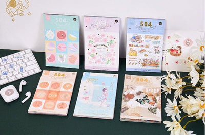 Picking up Light in the Mood for Love Series Retro Handbook Decoration Primer Paper Sealing Sticker Sticker Book 36 Sheets NP-000055 - CHL-STORE 