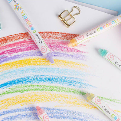 PILOT AO-CR6 Creoroll Kids Design Award Colored Crayons Washable Crayons - CHL-STORE 