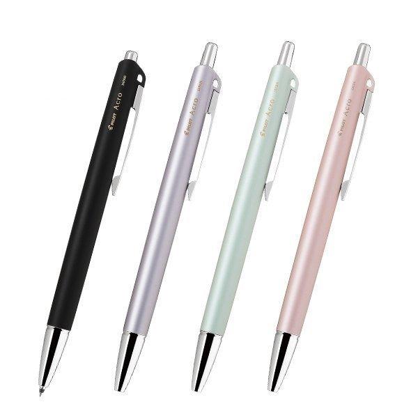 PILOT BAC-50MF Acro 500 Popular Lightweight Portable Thin Press Metal Matte Glossy 0.3MM Light Oil Pen Ballpoint Pen Pink - CHL-STORE 