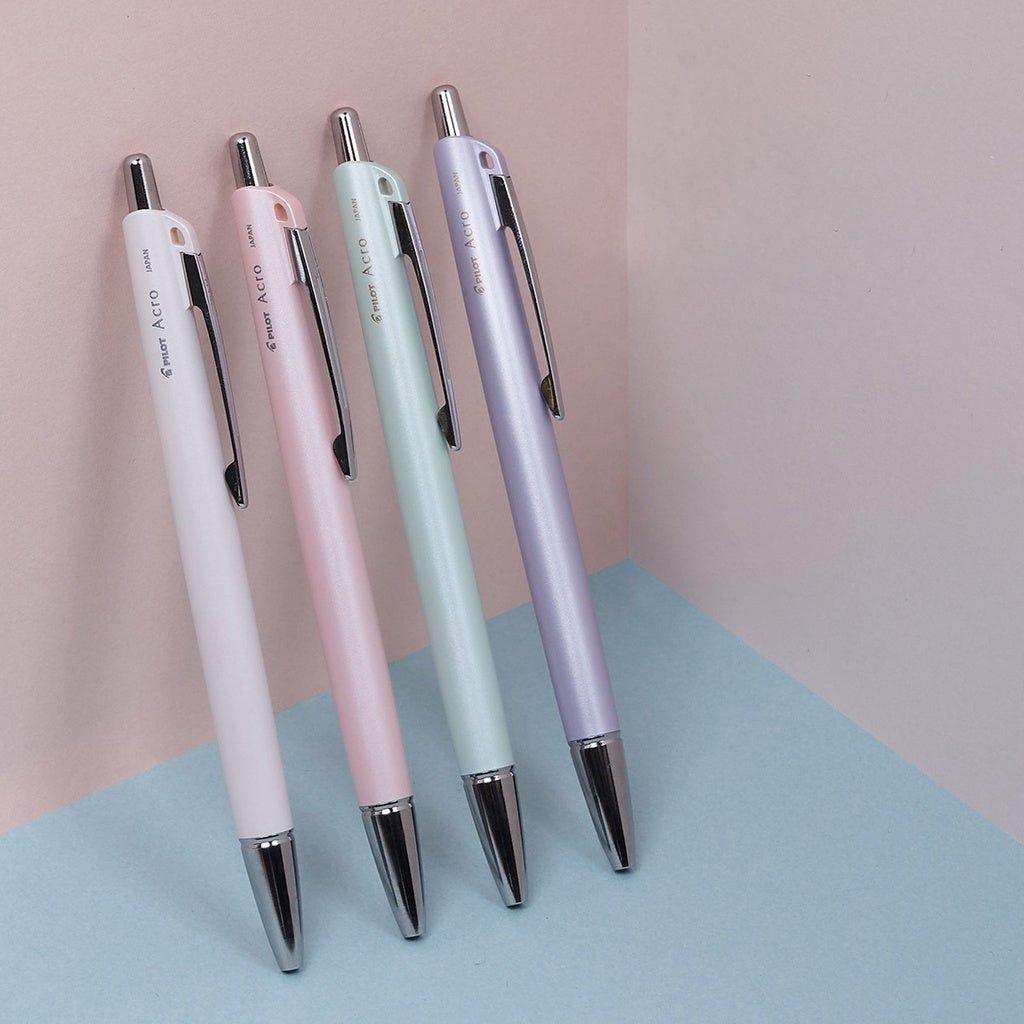 PILOT BAC-50MF Acro 500 Popular Lightweight Portable Thin Press Metal Matte Glossy 0.3MM Light Oil Pen Ballpoint Pen Pink - CHL-STORE 