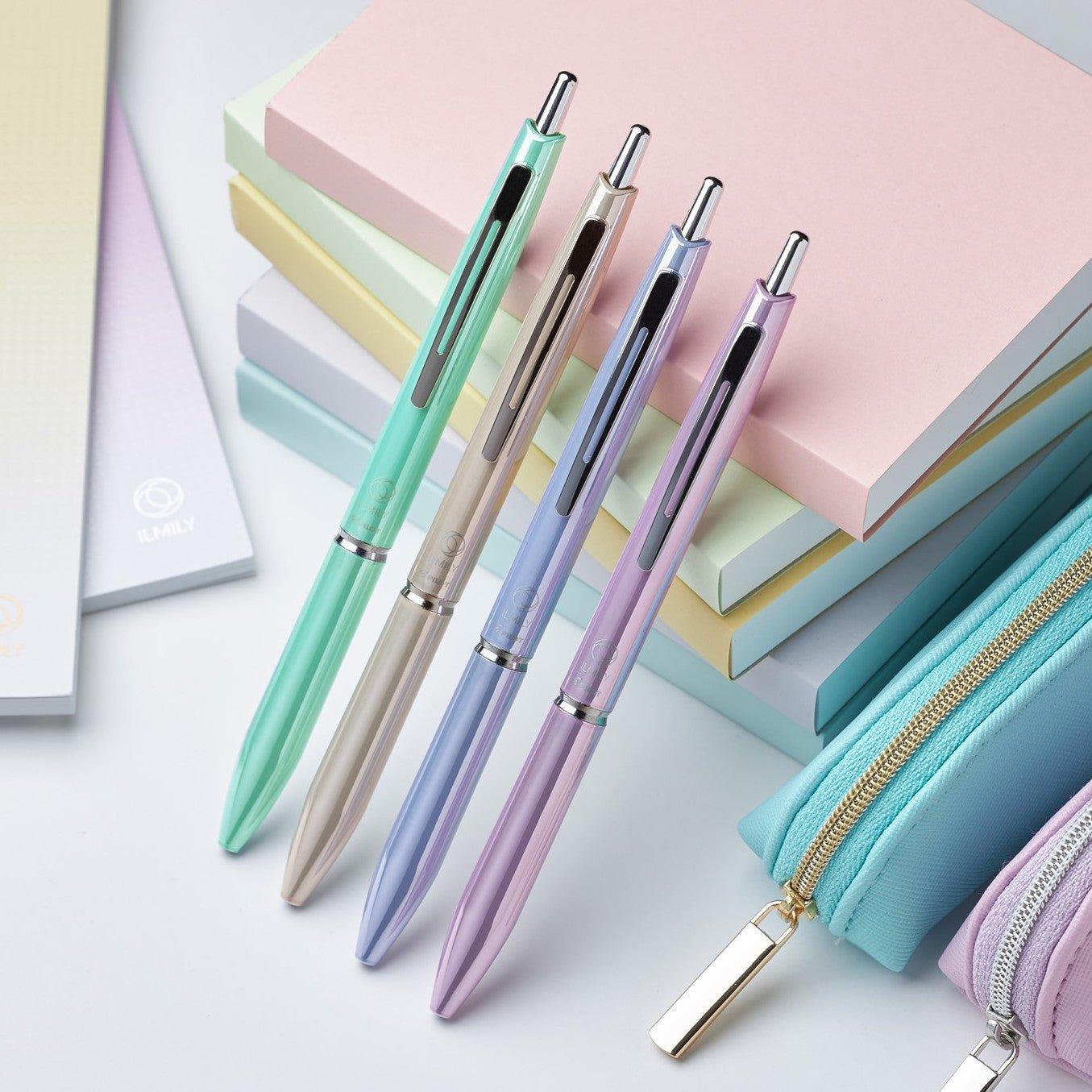 PILOT BIL-80EF-A IMILLY series limited season color light ripe bright color gradient 0.5MM black ink oil pen double-sided pencil case A5 B6 notebook - CHL-STORE 