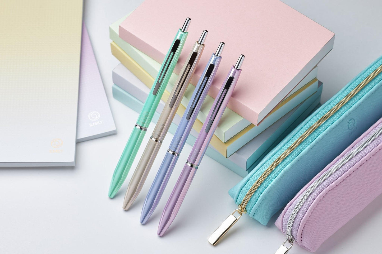 PILOT BIL-80EF-A IMILLY series limited season color light ripe bright color gradient 0.5MM black ink oil pen double-sided pencil case A5 B6 notebook - CHL-STORE 