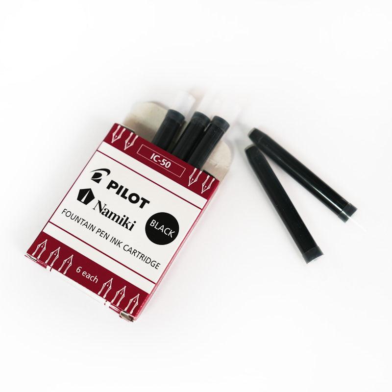PILOT FOUNTAIN PEN CASSETTE INK 6 IN-BLACK - CHL-STORE 