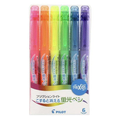 PILOT Frixion Light Fluorescent Magic Eraser Pen 6 Colors Set SFL-60SL - CHL-STORE 