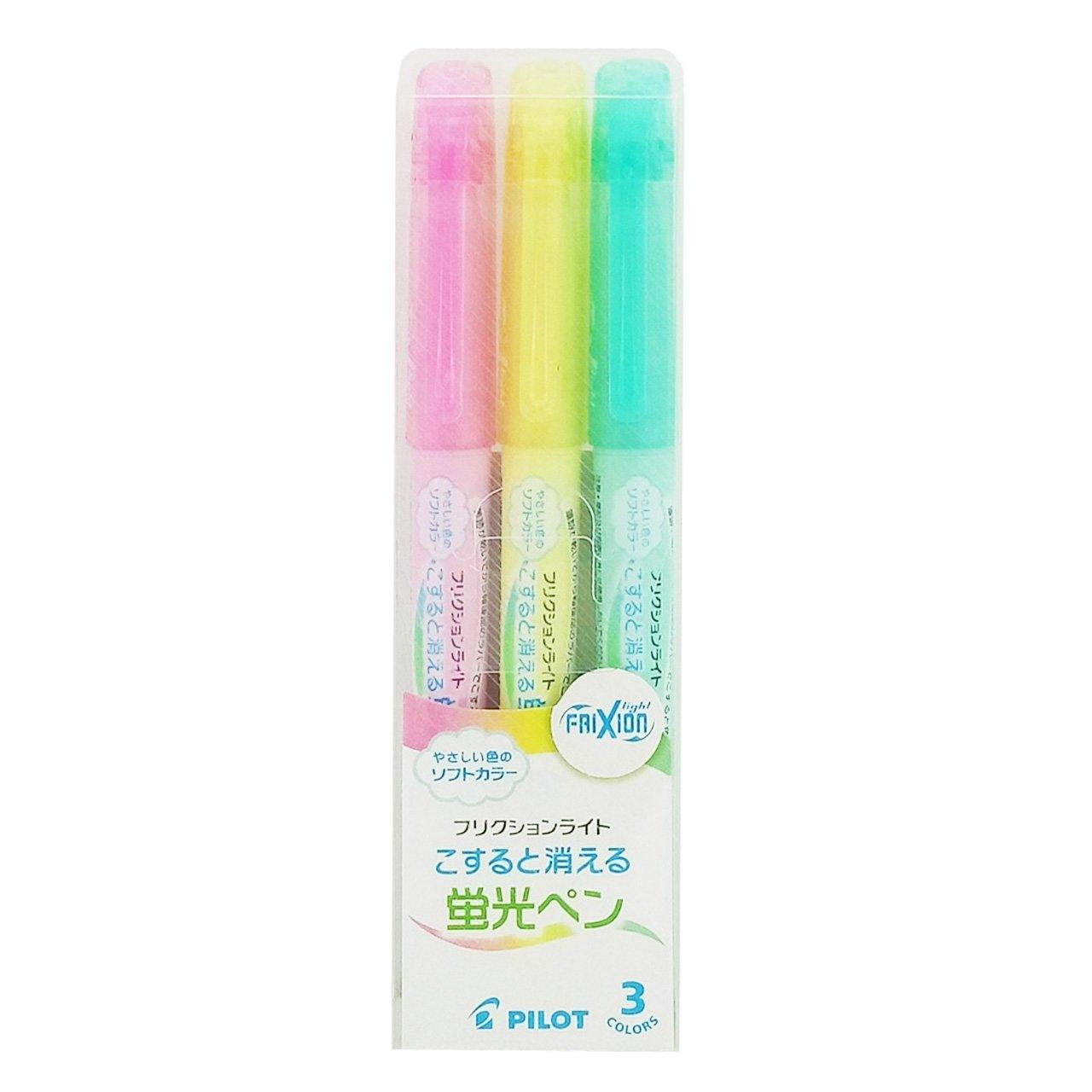 PILOT Frixion Light Soft Highlighter 3pcs Erase Pen Erasable Pen SFL30SL3CS magic eraser pen - CHL-STORE 