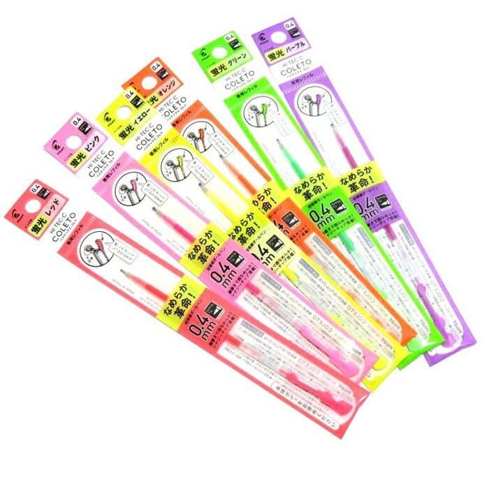 PILOT HI-TEC-C COLETO 0.4mm Refill Gel Pen Pastel Metallic LHKRF10S4 - CHL-STORE 