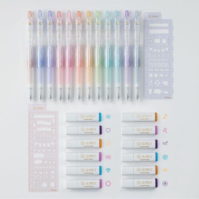 PILOT ILMILY SPFIL15S 0.5MM Limited Edition Transparency Light Tone Romantic Design 0.5mm Water-based Pen Seal Template Ruler - CHL-STORE 