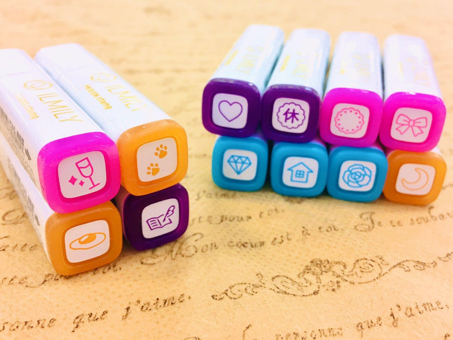PILOT ILMILY SPFIL15S 0.5MM Limited Edition Transparency Light Tone Romantic Design 0.5mm Water-based Pen Seal Template Ruler - CHL-STORE 