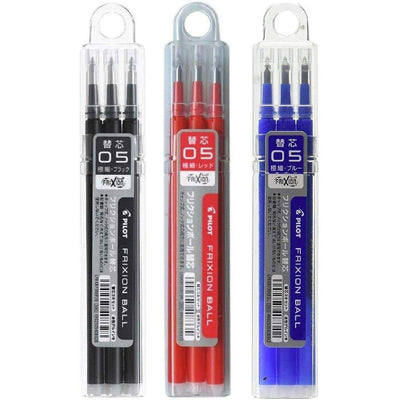 PILOT LFBKRF30EF Frixion Monochrome Erase Pen Magic Erase Pen Refill 0.5MM 3 Groups - CHL-STORE 