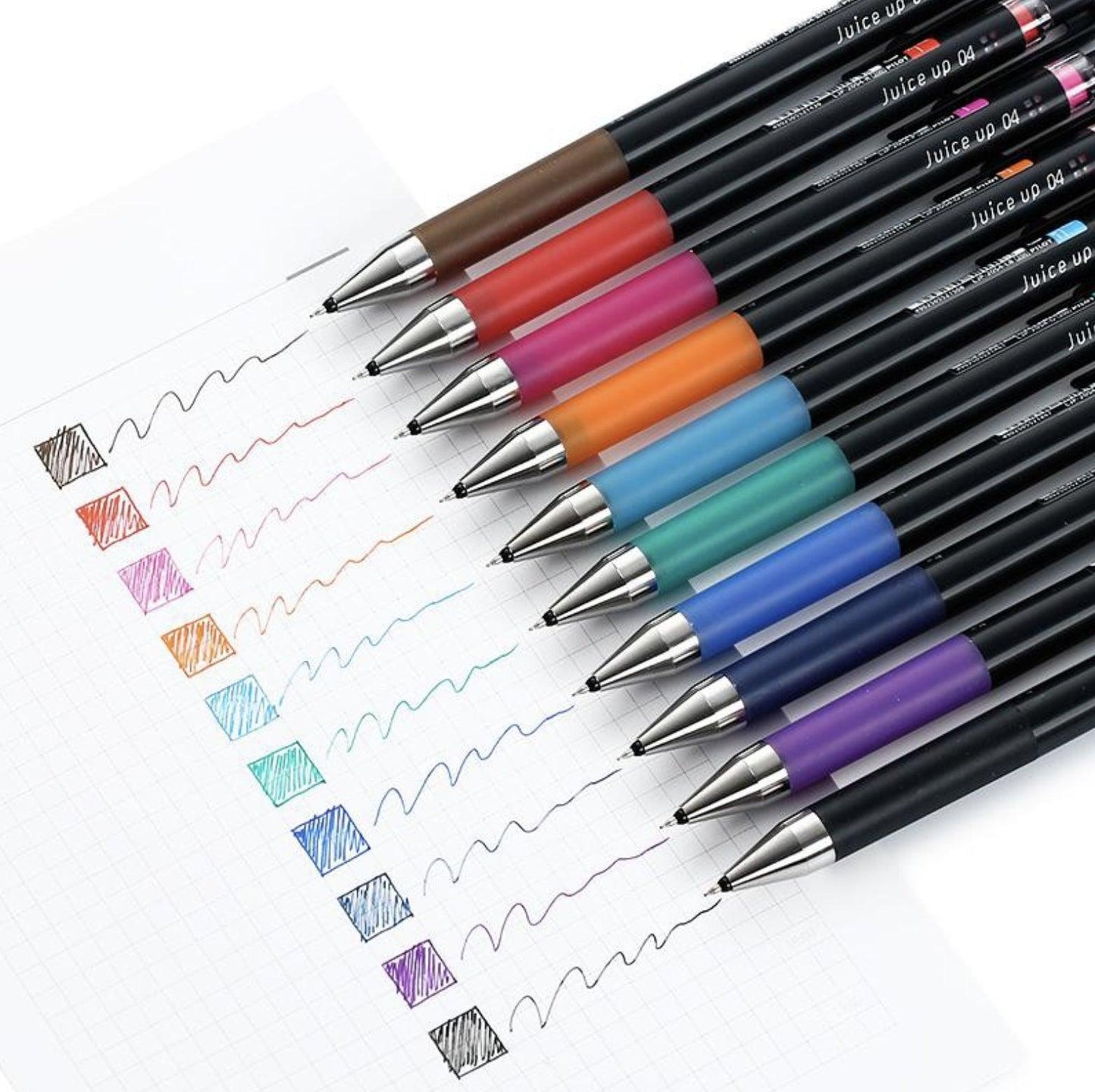 PILOT LJP-20S3/LJP-20S4 Juice up Super Juice Pen Black Bar 0.3mm 0.4mm Ten Colors Set - CHL-STORE 