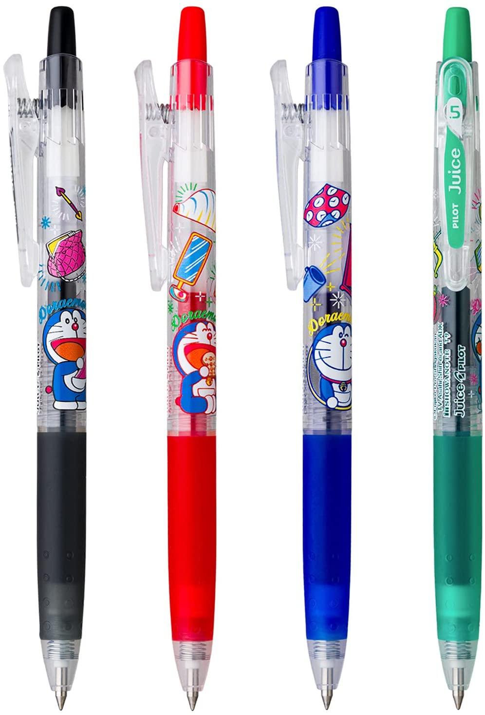 PILOT NO.86021401 JUICE Doraemon 0.5MM Normal Color Soft Color Juice Pen 4 Groups Juice Pen Set - CHL-STORE 