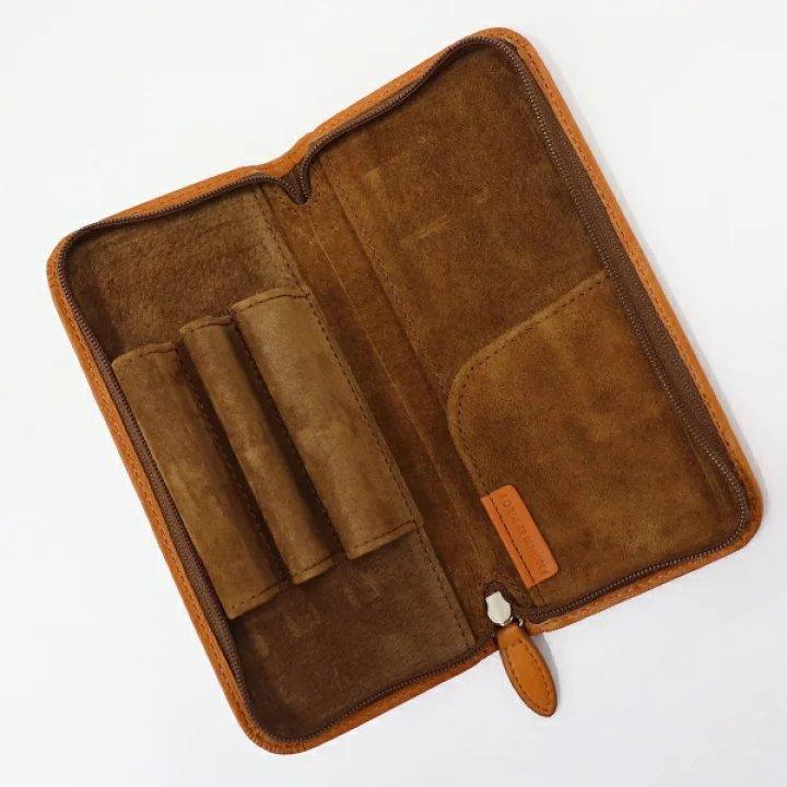PILOT PSPC-01 Pensemble Leather Pen Case Natural Leather Premium Pen Case High Texture Black Brown Dark Brown - CHL-STORE 