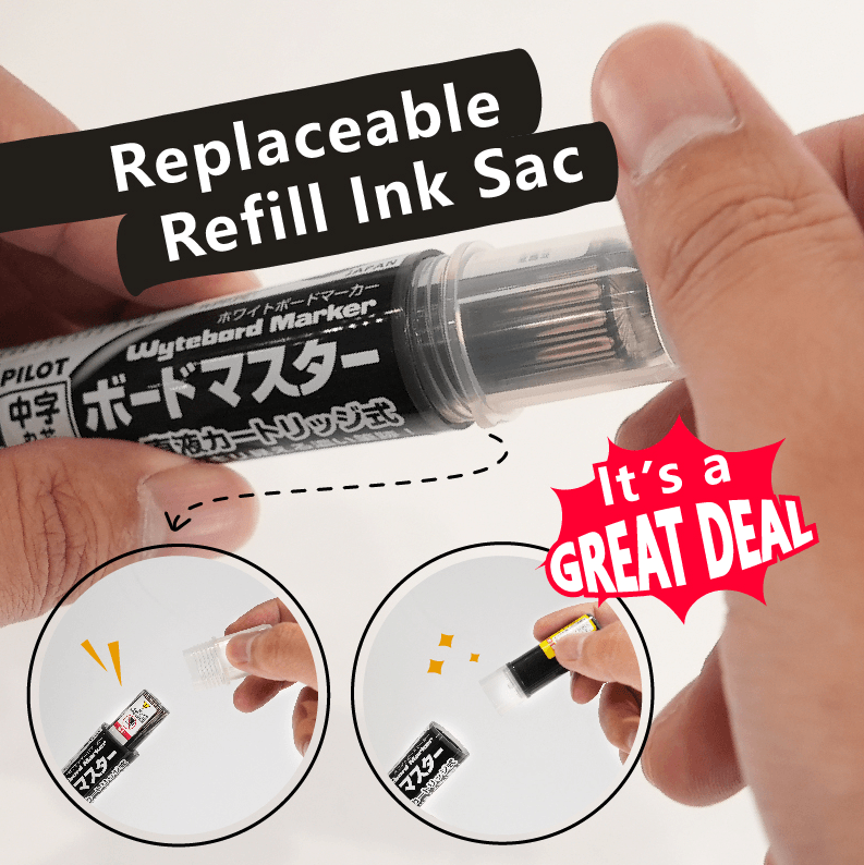 PILOT REFILLABLE WHITEBOARD PEN MARKS WMBM-12L - CHL-STORE 