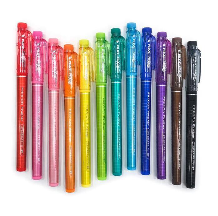 PILOT SFFL-12F FRIXION Fineliner fine-character magic eraser pen eraser pen 12 colors highlighter - CHL-STORE 