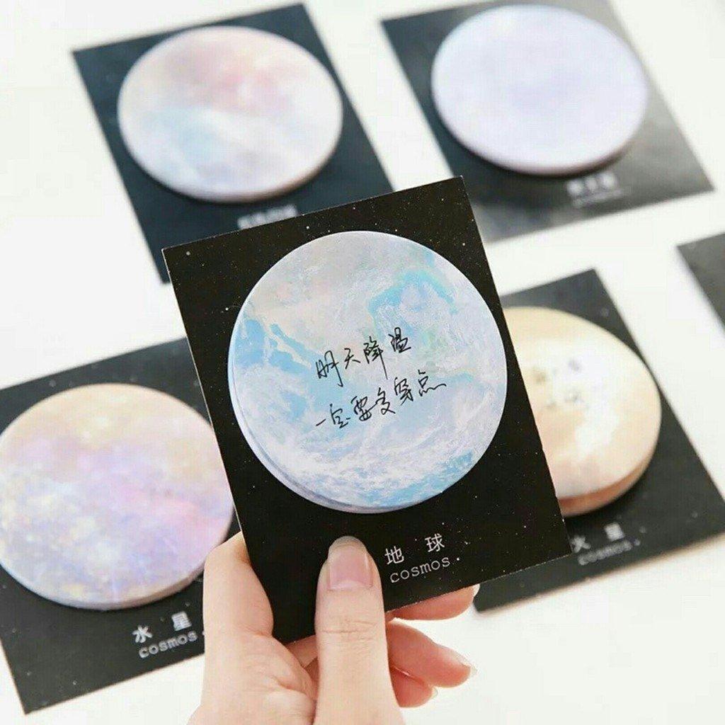 Planet Celestial Notes Earth Moon Pluto Mars Mercury Celestial Bodies Astronomy Universe Round Planet Shape NP-H7TAY-016 - CHL-STORE 
