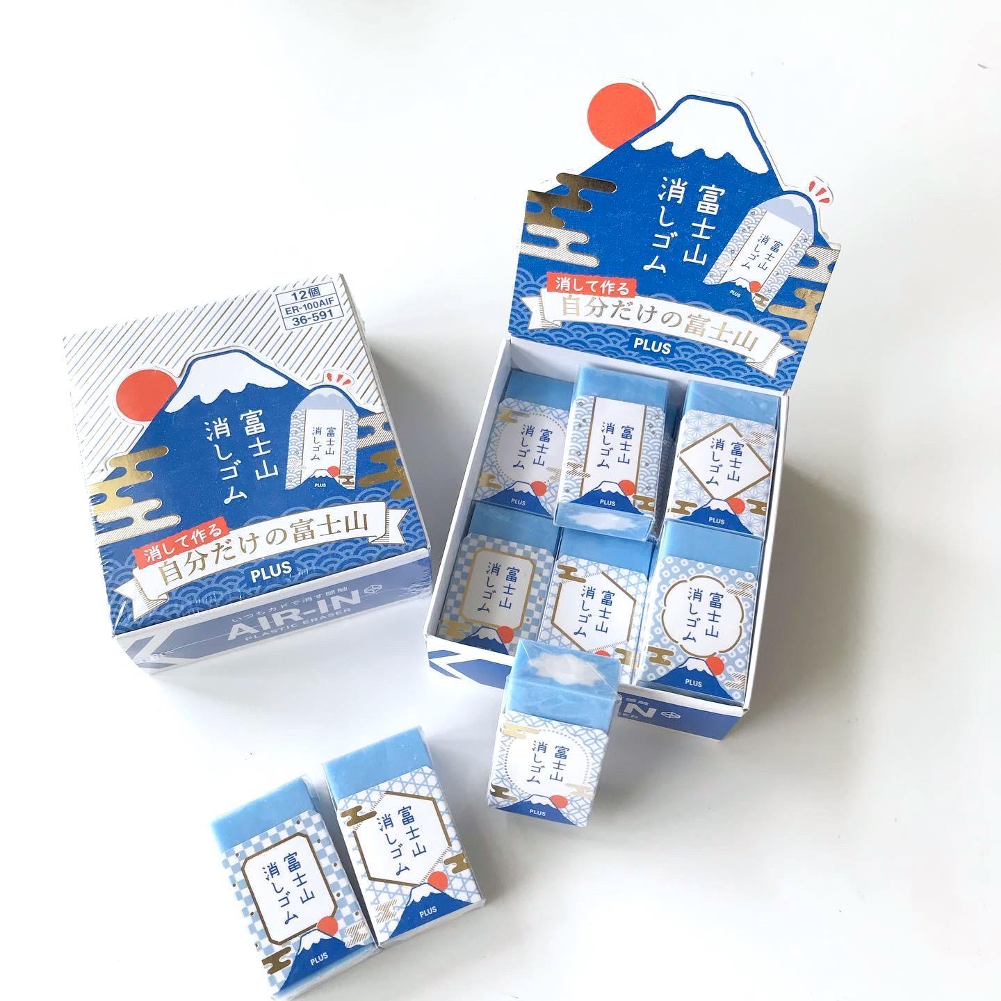 PLUS 36-591 Fun Eraser Creative Eraser Mount Fuji Eraser Fun Stationery Blue Mount Fuji - CHL-STORE 