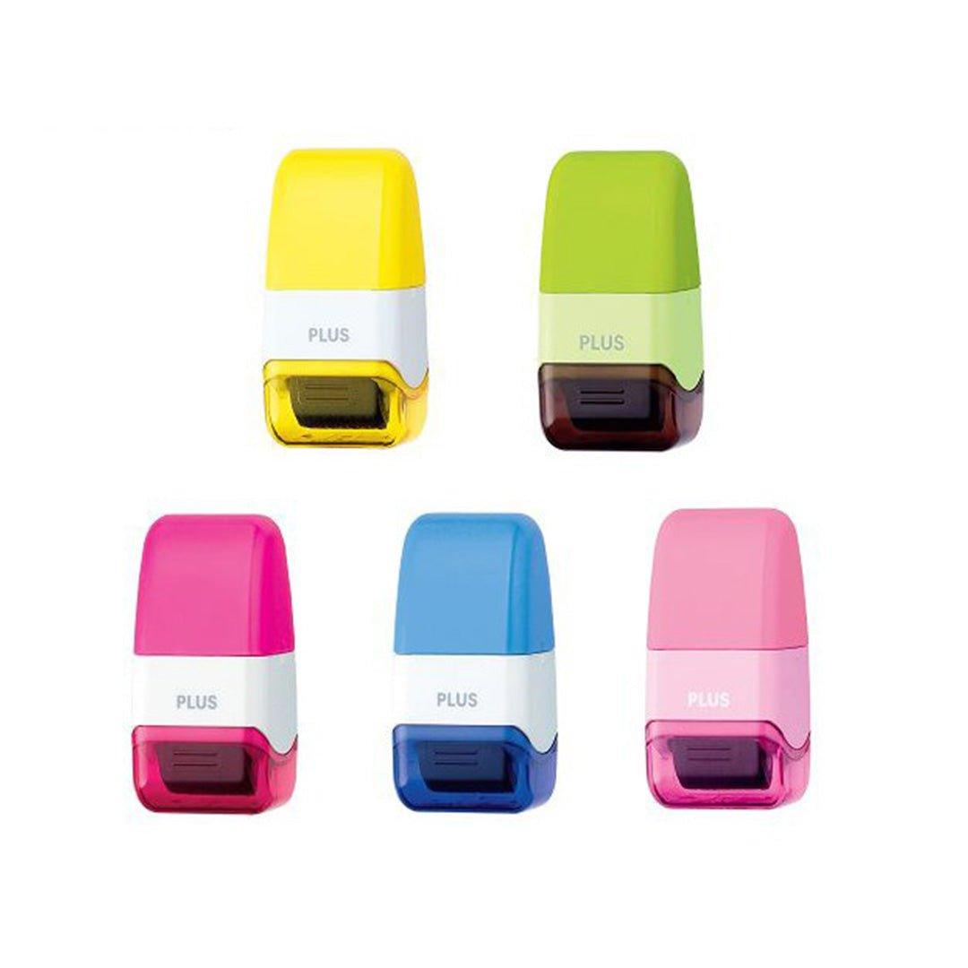 PLUS IS-520CM Mini Roller Personal Data Protection Stamp Roller Stamp IS-004CM Refill Ink - CHL-STORE 