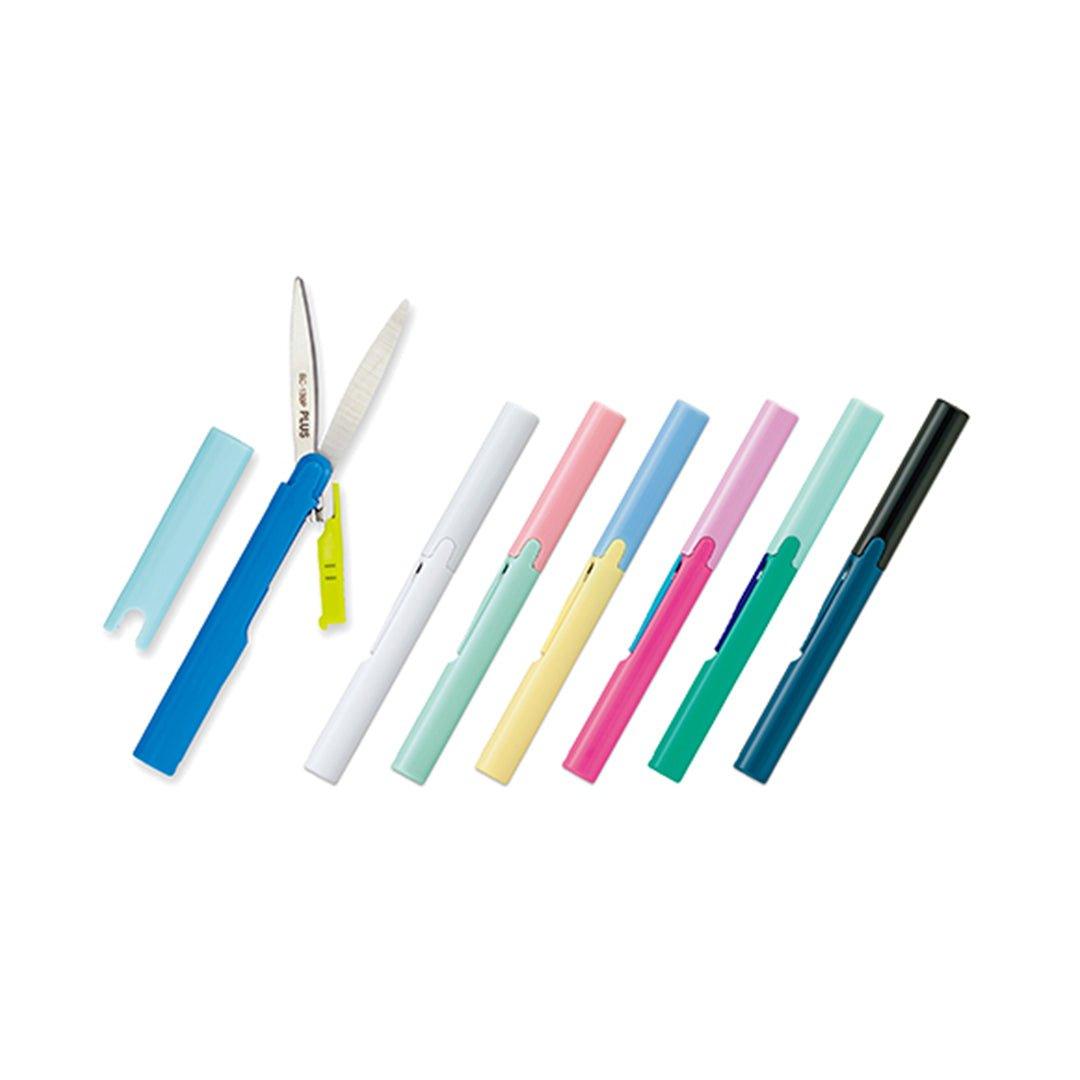 PLUS SC-130P Twiggy Portable Scissors Pen Scissors Stainless Steel Scissors Mini Scissors Candy Color 34-57 - CHL-STORE 