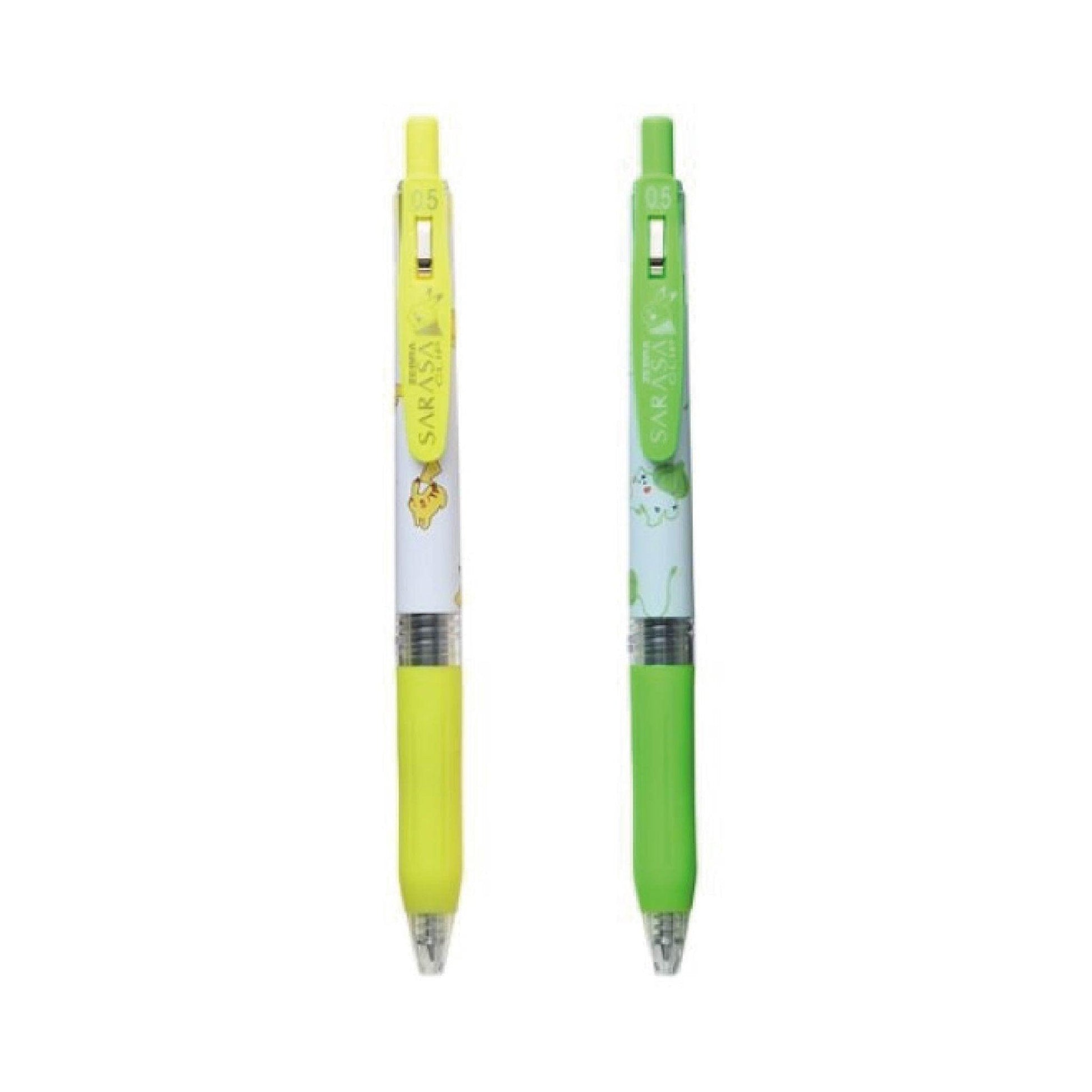 Pokemon x ZEBRA 4521329323 SARASA 0.5MM black ink gel pen Pikachu Bulbasaur - CHL-STORE 