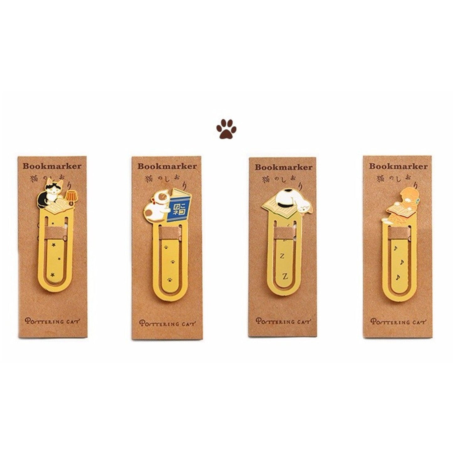 Pottering cat Cat Bookmark Brass Cat Bookmark Cat Metal Bookmark Cat Shape Bookmark Cat Bookmark Holder Cat Family NP-HEZQI-905 - CHL-STORE 