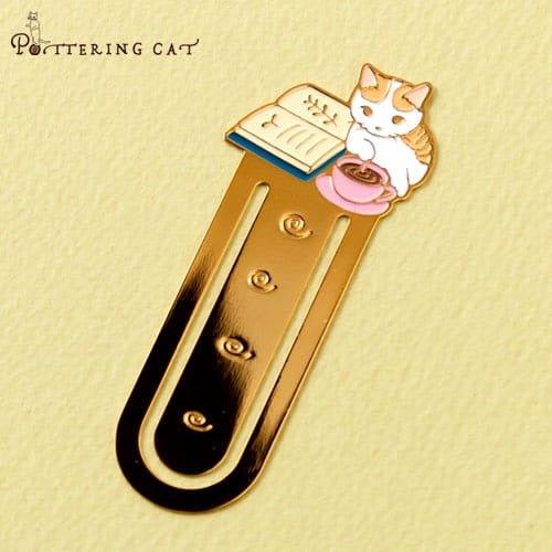 Pottering cat Cat Bookmark Brass Cat Bookmark Cat Metal Bookmark Cat Shape Bookmark Cat Bookmark Holder Cat Family NP-HEZQI-905 - CHL-STORE 