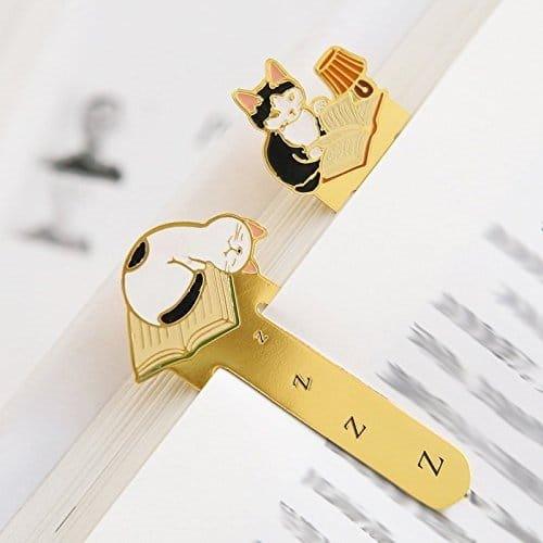 Pottering cat Cat Bookmark Brass Cat Bookmark Cat Metal Bookmark Cat Shape Bookmark Cat Bookmark Holder Cat Family NP-HEZQI-905 - CHL-STORE 