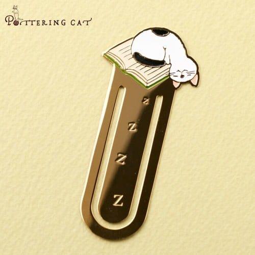 Pottering cat Cat Bookmark Brass Cat Bookmark Cat Metal Bookmark Cat Shape Bookmark Cat Bookmark Holder Cat Family NP-HEZQI-905 - CHL-STORE 