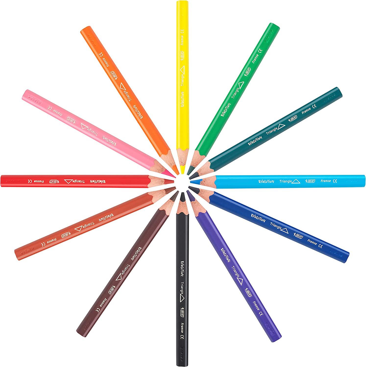(Pre-Order) BIC Big kids Sankaku axis colored pencils BKEVOTRI12E - CHL-STORE 