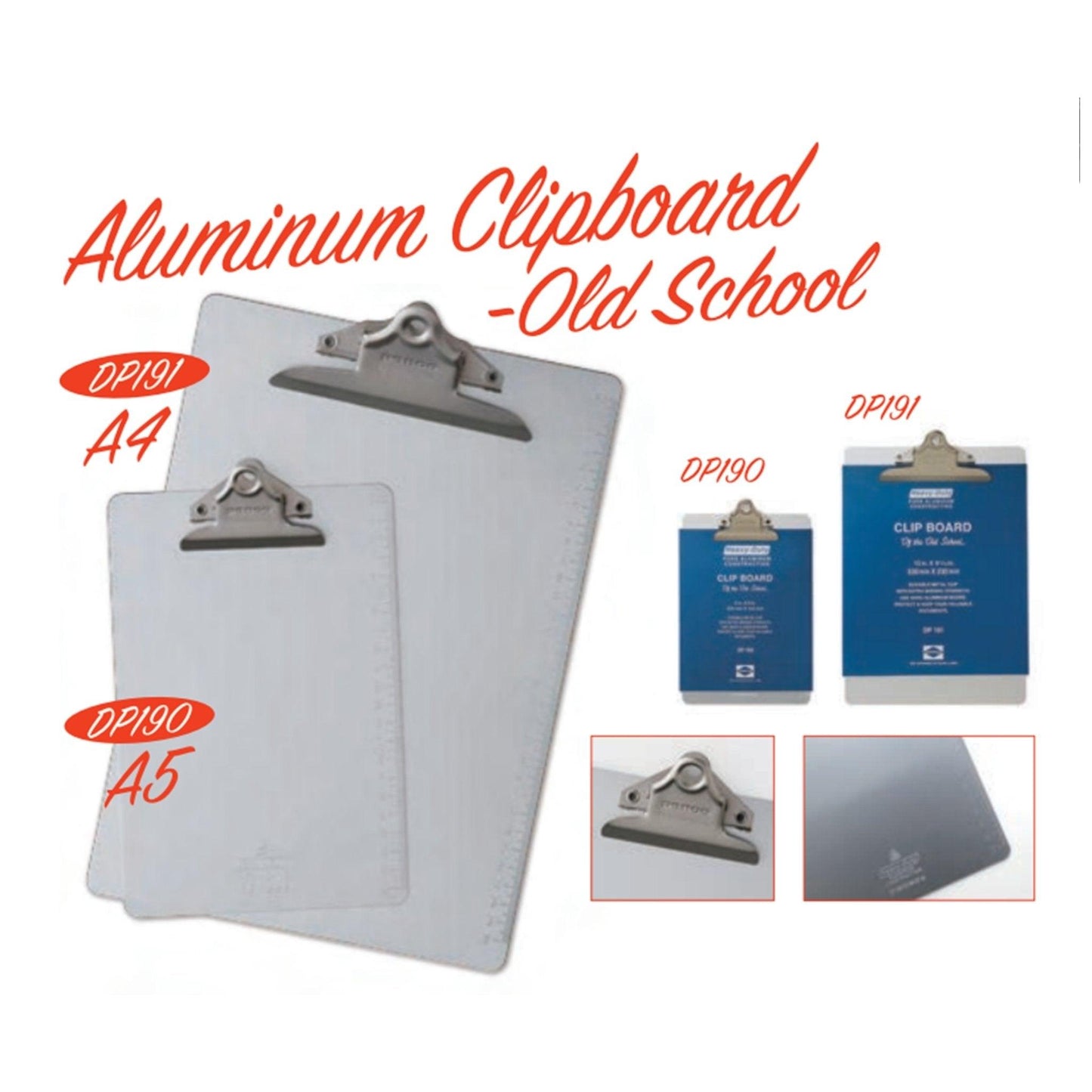 (Pre-Order) HIGHTIDE PENCO ALUMINUM CLIP BOARD A4 A5 DP191 DP190 - CHL-STORE 