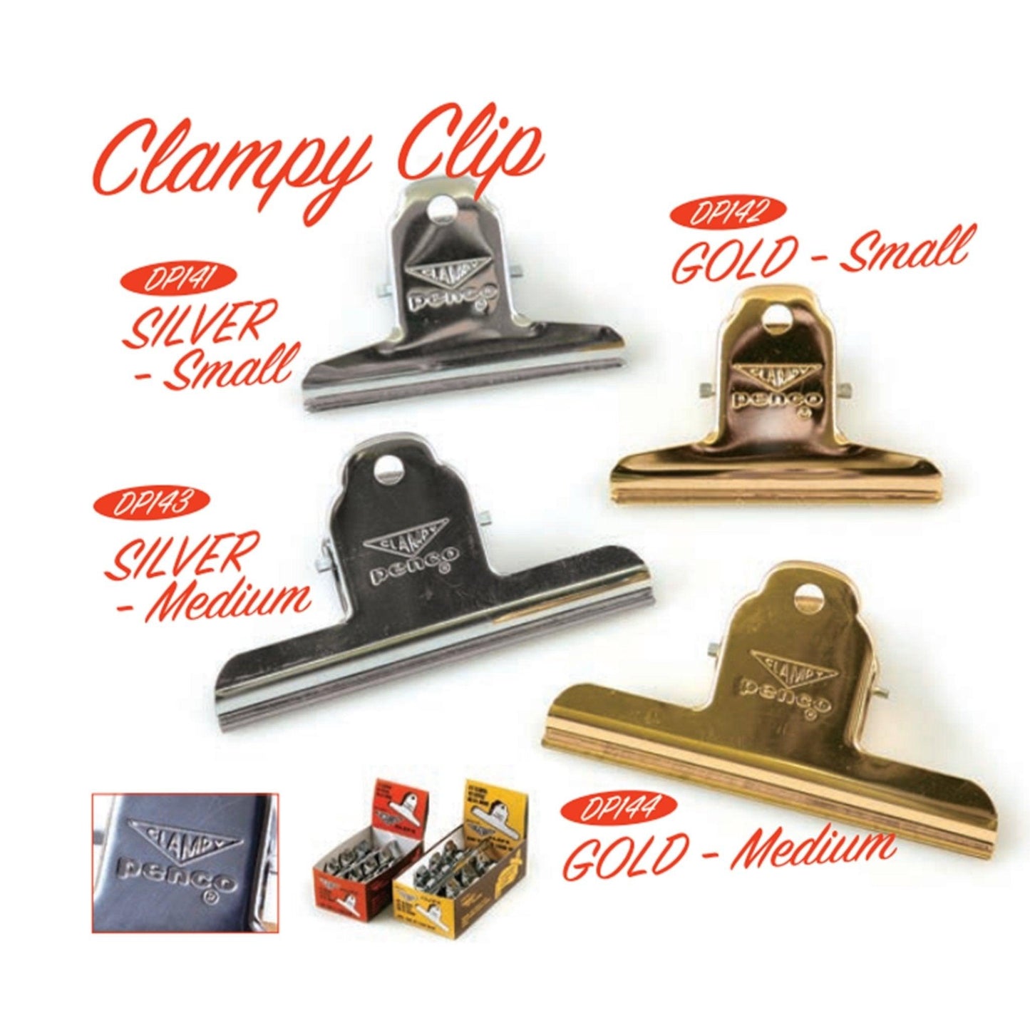 (Pre-Order) HIGHTIDE PENCO CLAMPY CLIP GOLD SILVER (M) (S) DP141~DP144 - CHL-STORE 