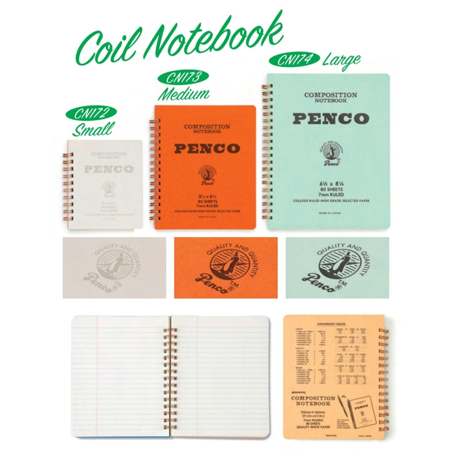(Pre-Order) HIGHTIDE Penco Coils Notebook S M L CN174 - CHL-STORE 