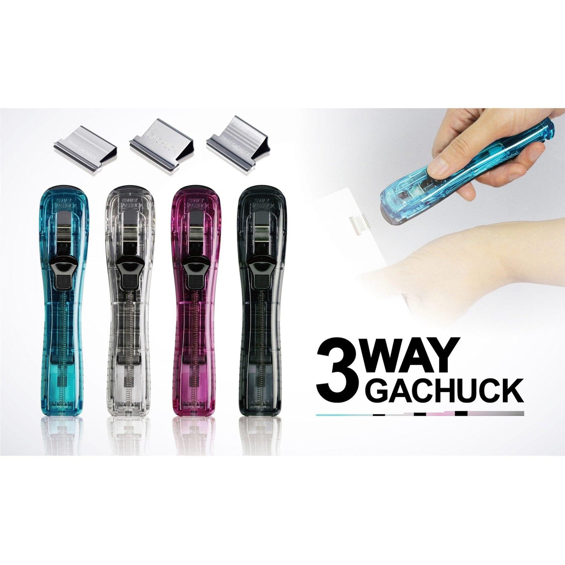 (Pre-Order) OHTO 3WAY Gachuck Stainless Steel Clip Non-Stapler G3W-600 - CHL-STORE 