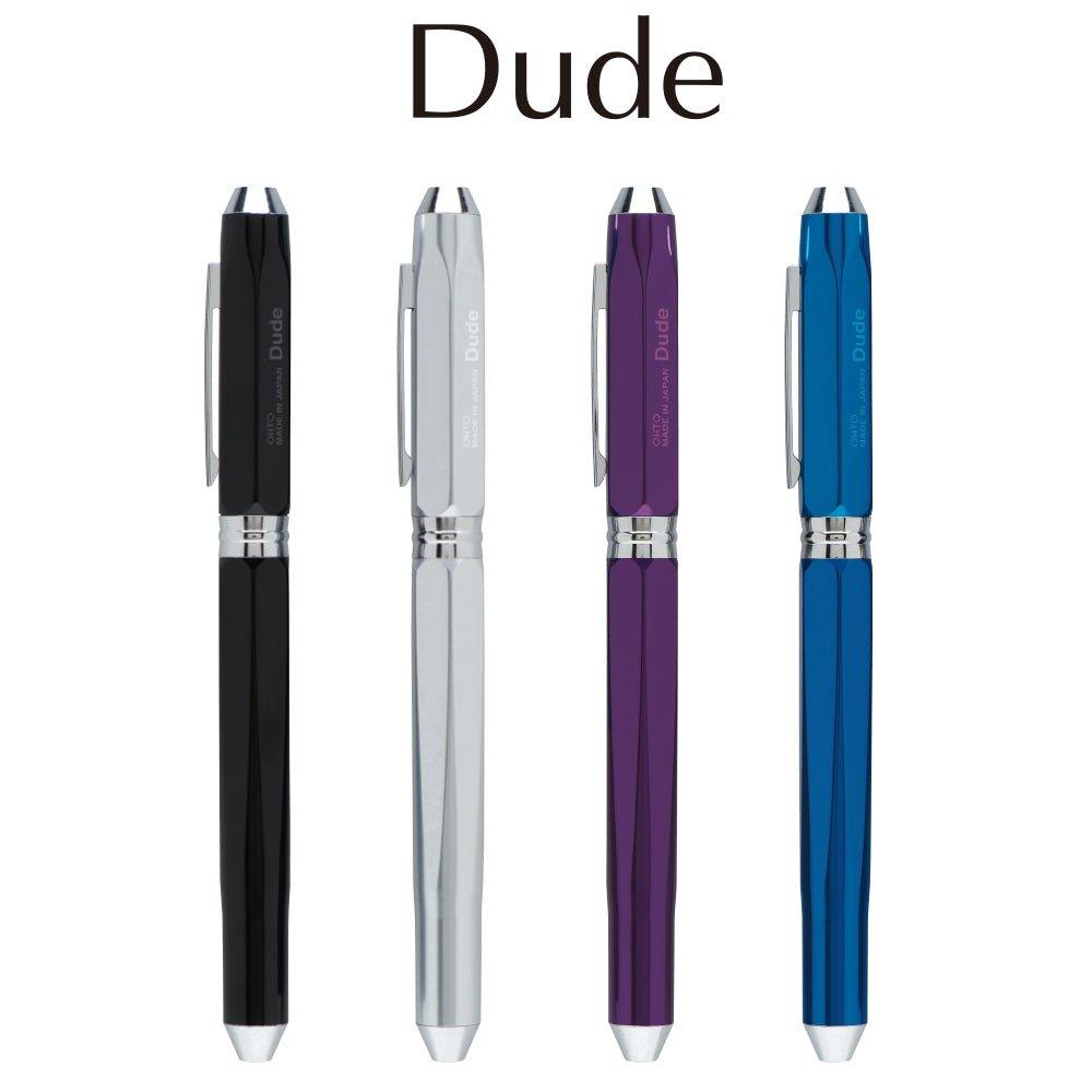 (Pre-Order) OHTO Dude Water-Based Ballpoint Pen Aluminum Hexagonal Shaft Blue CB-10DD - CHL-STORE 