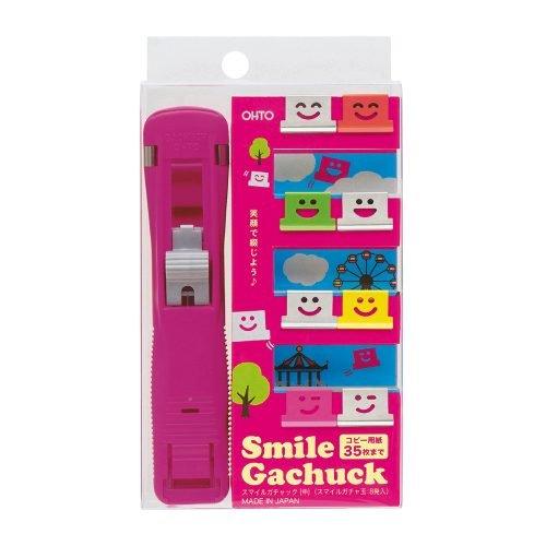 (Pre-Order) OHTO Smile Gachuck Non-Stapler Stainless Steel Clip Smile Clip GS-500S - CHL-STORE 