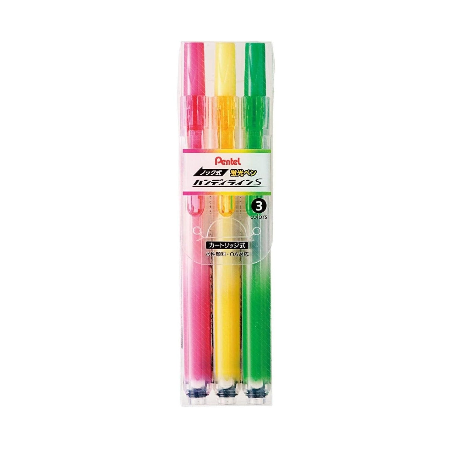 (Pre-Order) PENTEL Retractable Handy Line S 1~3.5mm highlighter SXNS15 XSLR3 - CHL-STORE 
