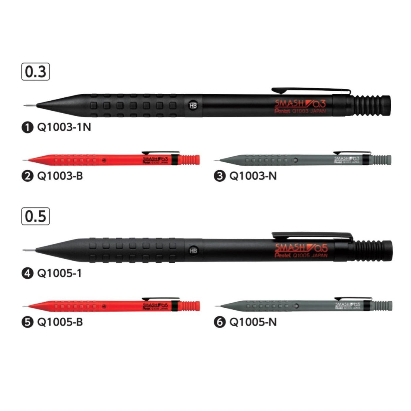 (Pre-Order) PENTEL SMASH 0.3mm 0.5mm mechanical pencil Q1003 Q1005 Z2-1N - CHL-STORE 