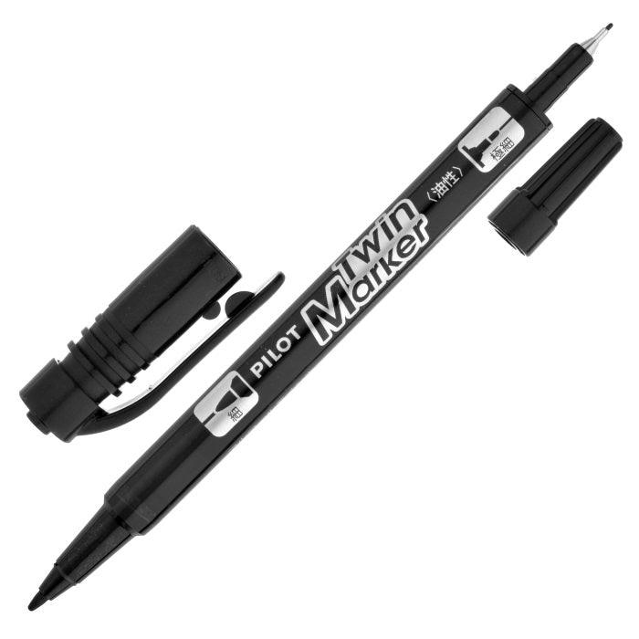 (Pre-Order) PILOT Twin Marker Fine 0.5mm/Extra Fine 0.4mm Twin Permanent Marker MEF-12EU - CHL-STORE 