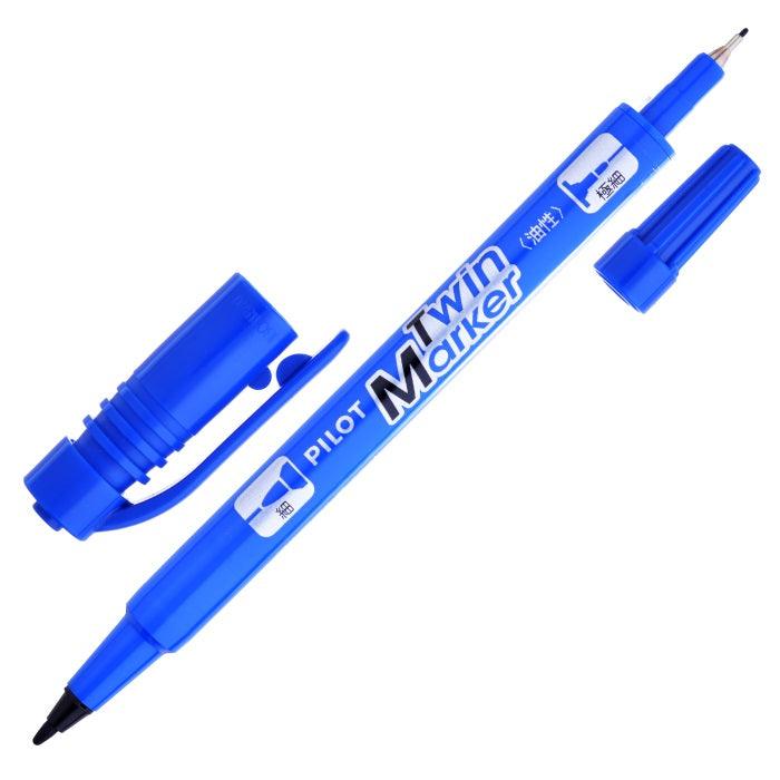 (Pre-Order) PILOT Twin Marker Fine 0.5mm/Extra Fine 0.4mm Twin Permanent Marker MEF-12EU - CHL-STORE 