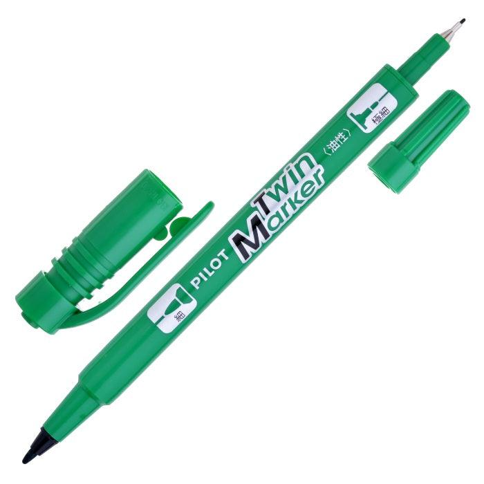 (Pre-Order) PILOT Twin Marker Fine 0.5mm/Extra Fine 0.4mm Twin Permanent Marker MEF-12EU - CHL-STORE 