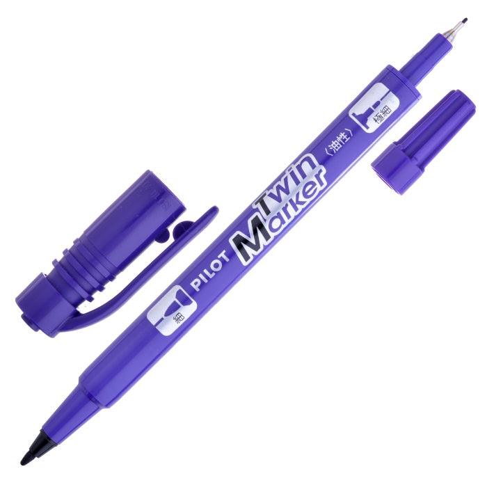 (Pre-Order) PILOT Twin Marker Fine 0.5mm/Extra Fine 0.4mm Twin Permanent Marker MEF-12EU - CHL-STORE 