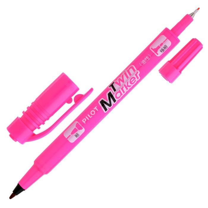 (Pre-Order) PILOT Twin Marker Fine 0.5mm/Extra Fine 0.4mm Twin Permanent Marker MEF-12EU - CHL-STORE 