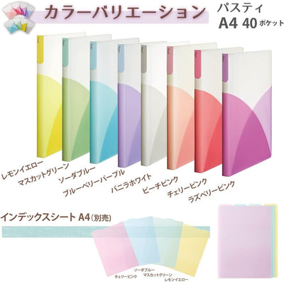 (Pre-Order) PLUS Clear File Pasty A4 40P FC-410P - CHL-STORE 