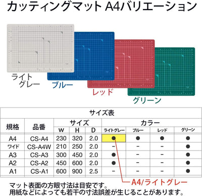 (Pre-Order) Plus cutting mat A4 A4W A3 A2 A1 CS-A - CHL-STORE 