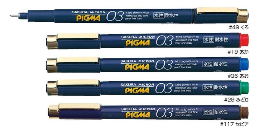 (Pre-Order) SAKURA ESDK01 ESDK02 ESDK03 Water-based Pigment Ink 0.01mm 0.02mm 0.03mm Micron Fineliner Pen - CHL-STORE 