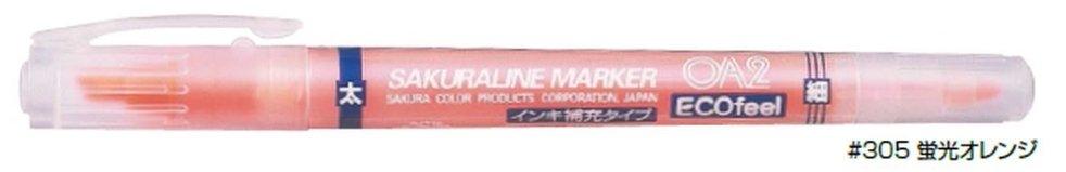 (Pre-Order) SAKURA VK-T Line Marker OA2 Double-ended highlighter - CHL-STORE 