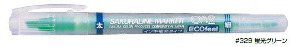 (Pre-Order) SAKURA VK-T Line Marker OA2 Double-ended highlighter - CHL-STORE 